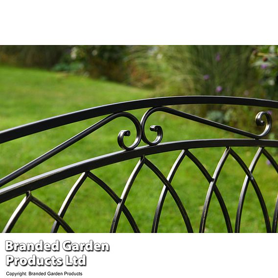 Wrought Iron Garden Arch with Bench