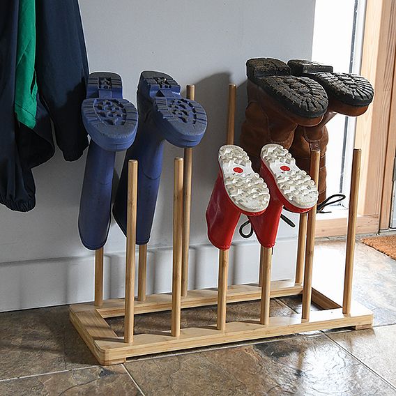 Bamboo Boot Stand