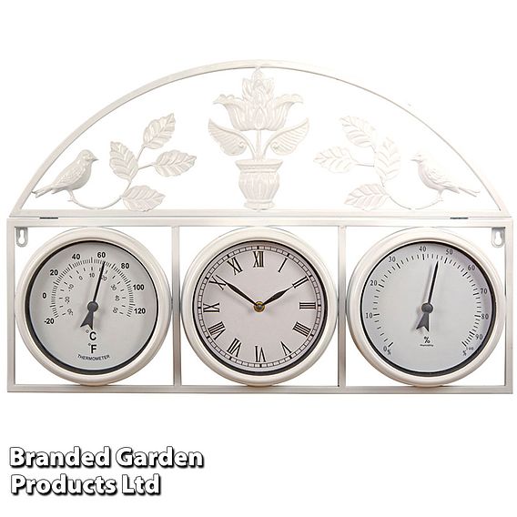 Garden Wall Clock - Cream