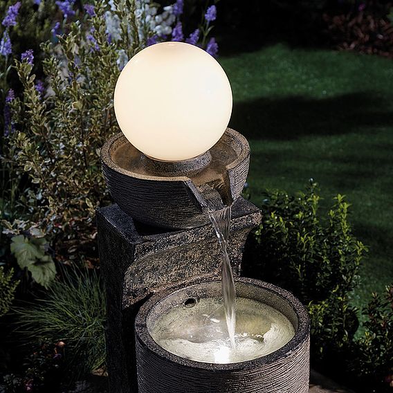 Serenity Bowl Water Feature with Globe Light