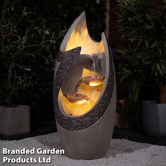 Serenity Cascading Flame Effect Water Feature