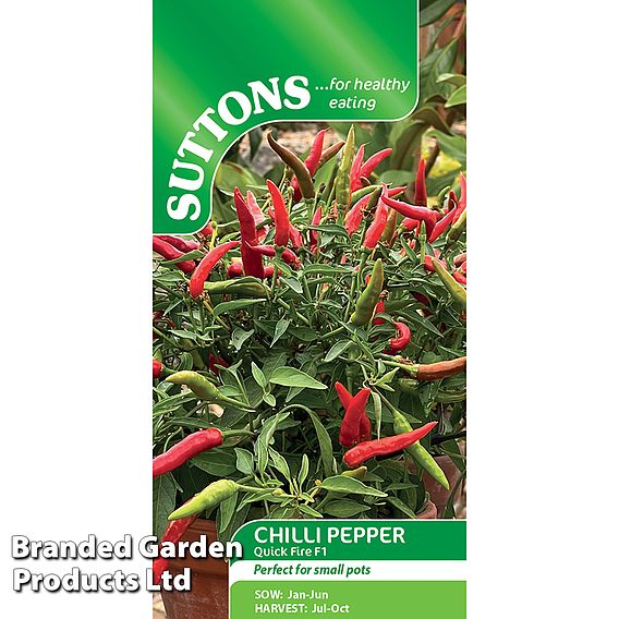 Chilli Pepper 'Quick Fire' F1 - Seeds | Suttons