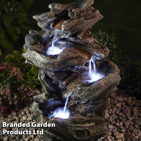 Serenity Four-Tier Wood-Effect Water Feature